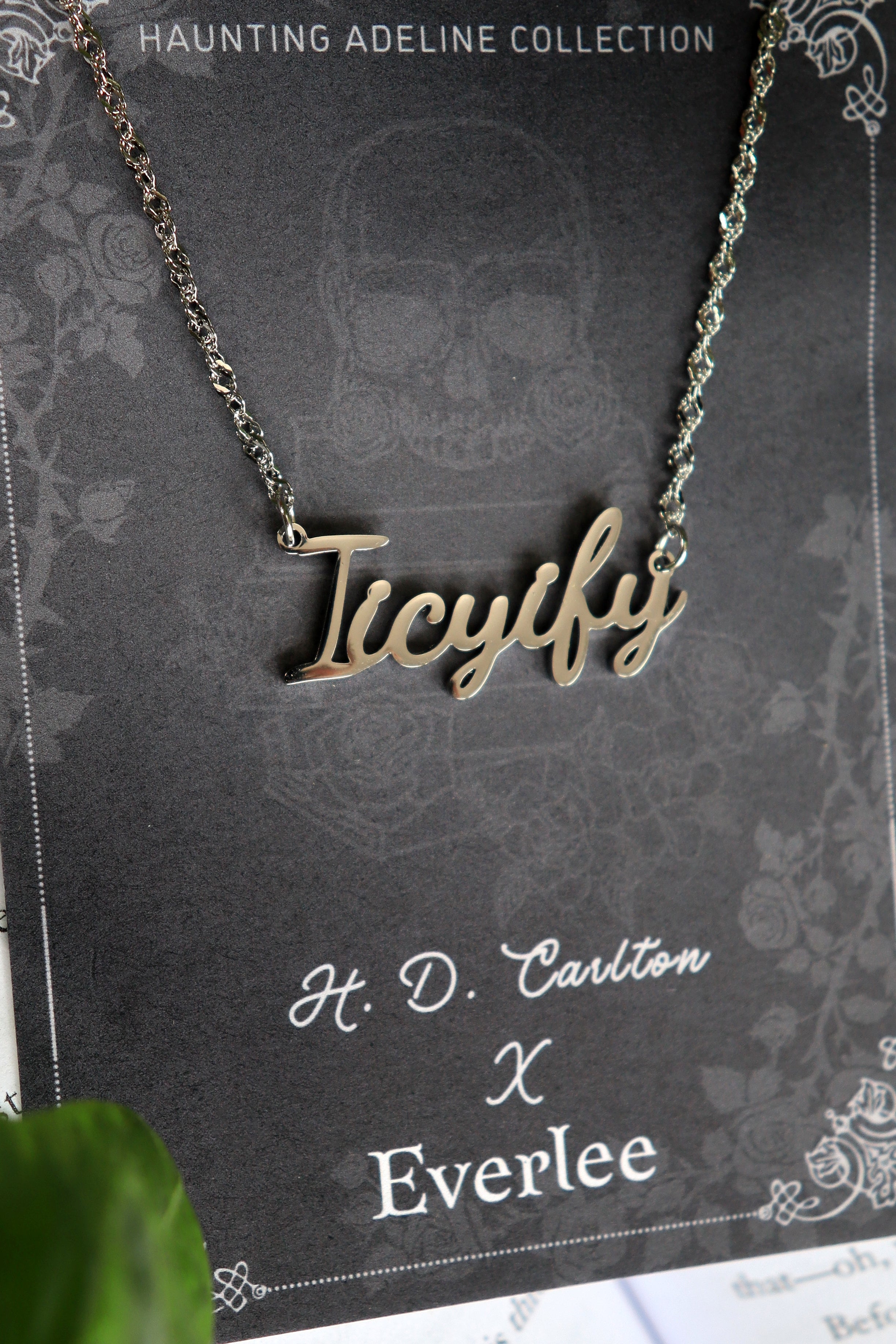Haunting Adeline IICYIFY Stainless Steel Name Necklace - Officially Licensed H.D. Carlton Collection