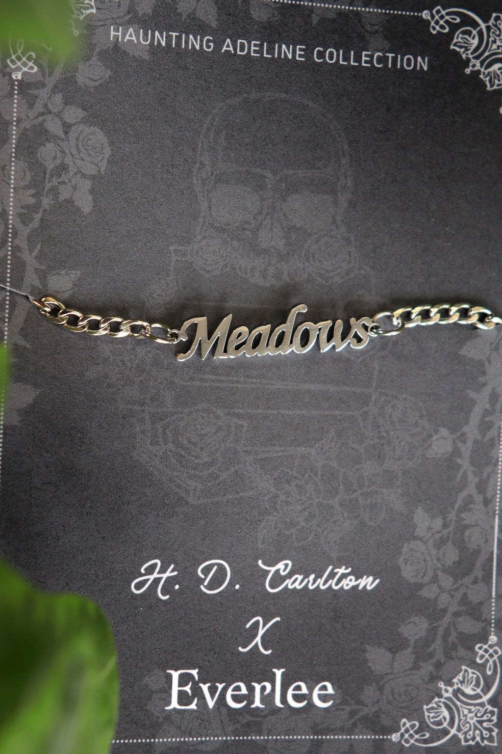 Haunting Adeline Meadows Stainless Steel Name Bracelet - Officially Licensed H.D. Carlton Collection