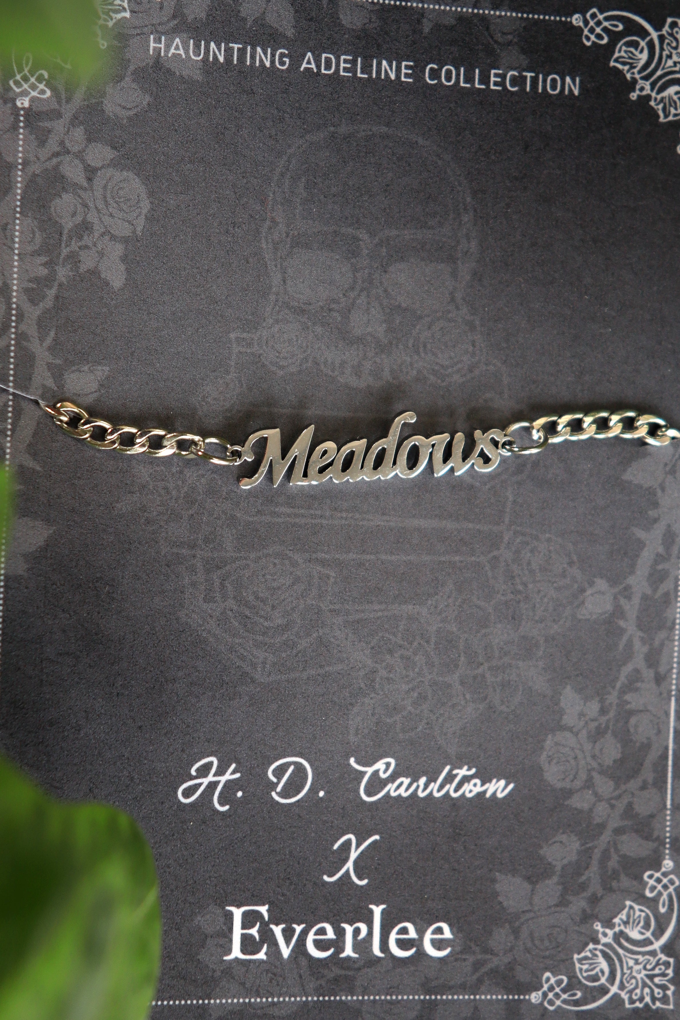 Haunting Adeline Meadows Stainless Steel Name Bracelet - Officially Licensed H.D. Carlton Collection