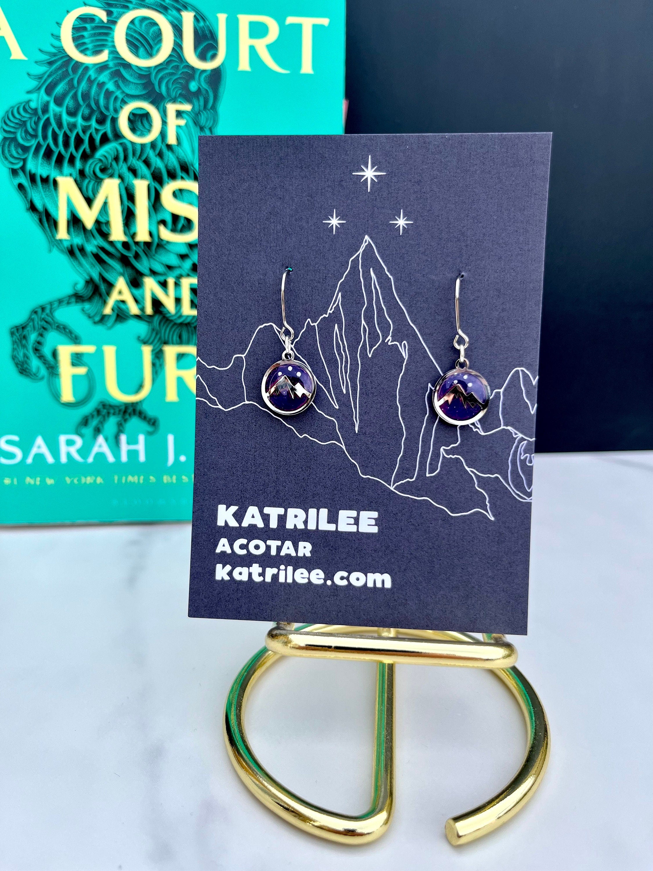 Officially Licenced ACOTAR Velaris Dangle Earrings, City of Starlight Night court Earrings, Rhys and Feyre, Sarah J Maas Bookish Merch