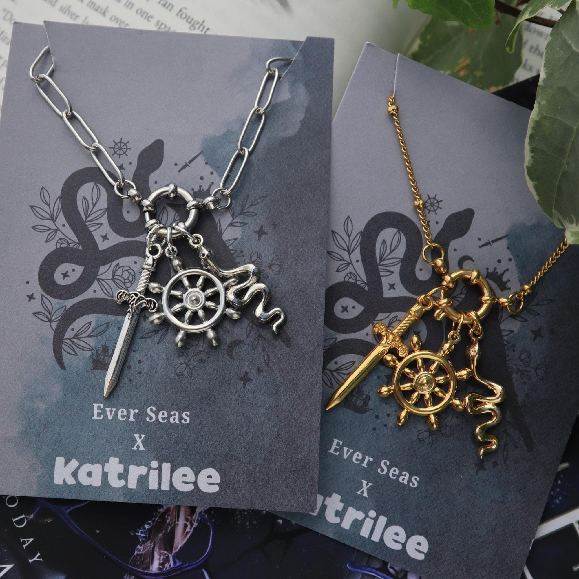 Ever King Charm Necklace: Pirate Fantasy Stainless Steel Jewelry