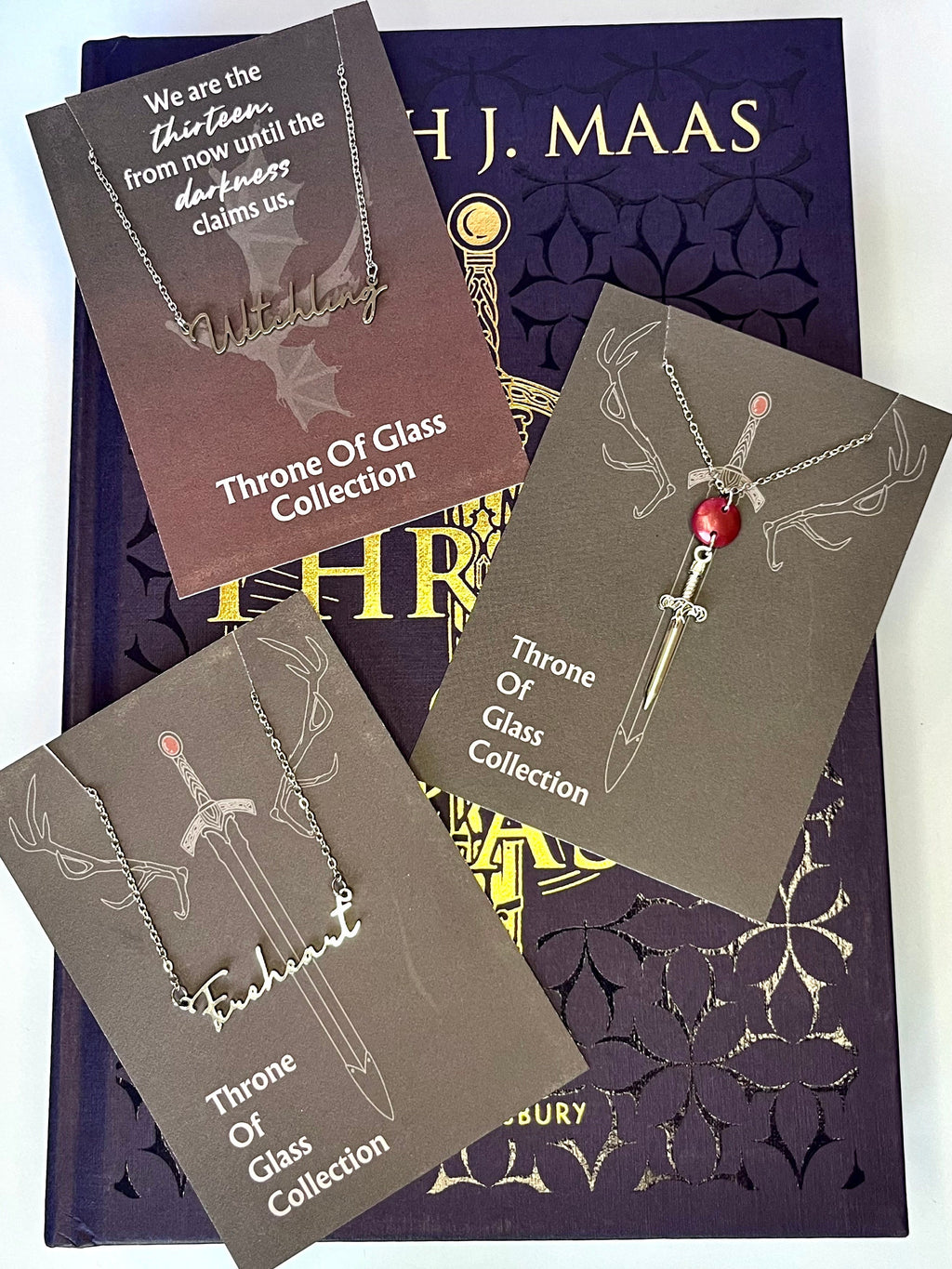 Officially Licenced Goldryn Sword Stainless Steel Necklace, Throne of Glass Merch, Aelin Galathynius, Fantasy Pendant, Silver, Bookish Gift