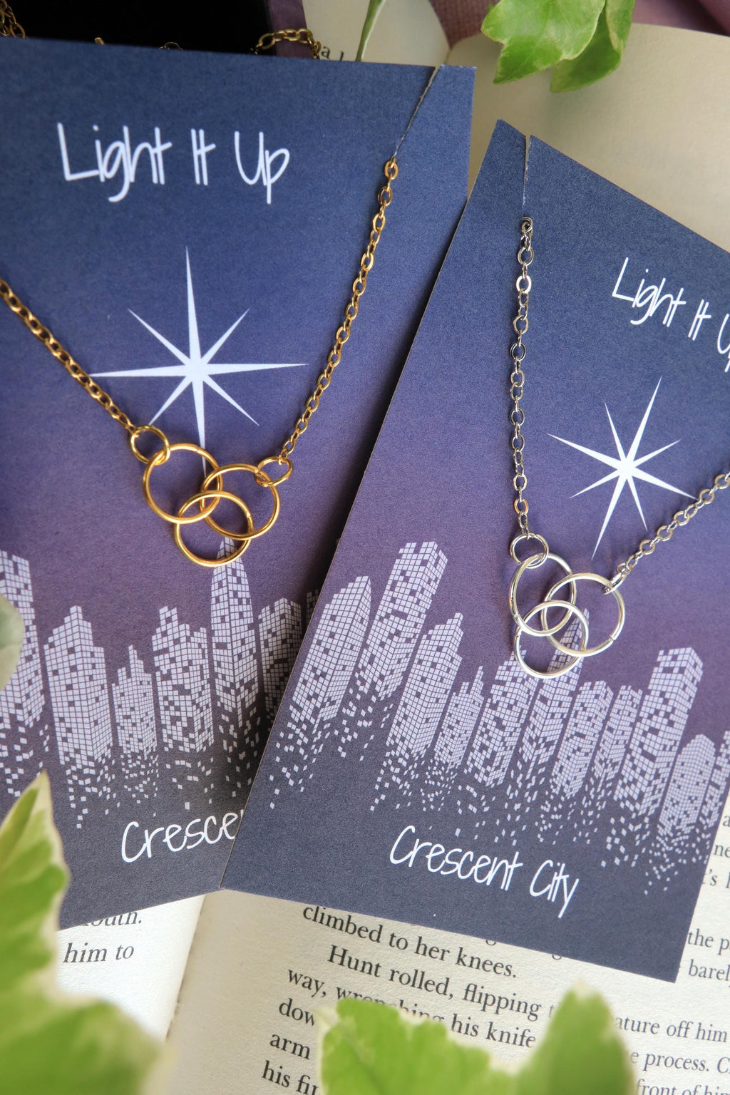 Officially Licenced Crescent City Archesian Amulet Necklace, Bryce Quinlan, Gold and Silver, Fantasy Books, Bookish merch, Reader Gift