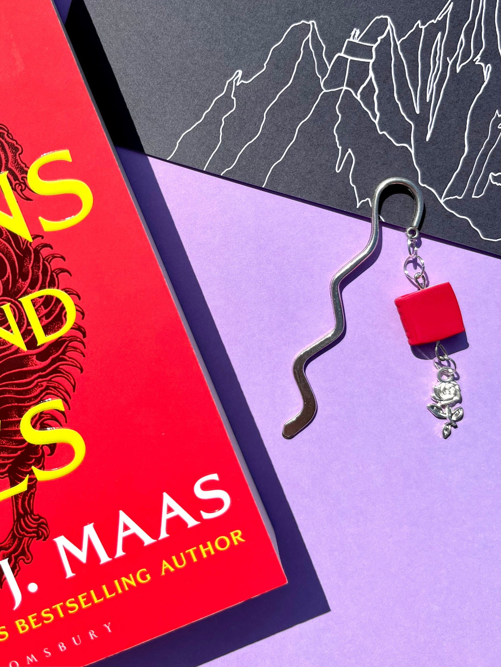 Officially Licenced ACOTAR Bookmarks, A court of Thorns and Roses Merch, Book Series, Bookish Gifts, Wings and Ruin, Polymer Clay, Bat Boys