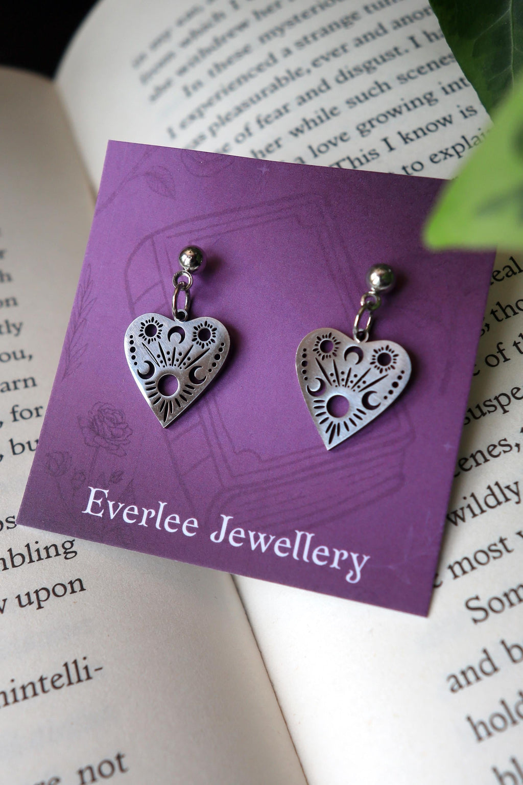 planchette Ouija Dangle Stud Earrings, Surgical Steel Gold and Silver Halloween Earrings