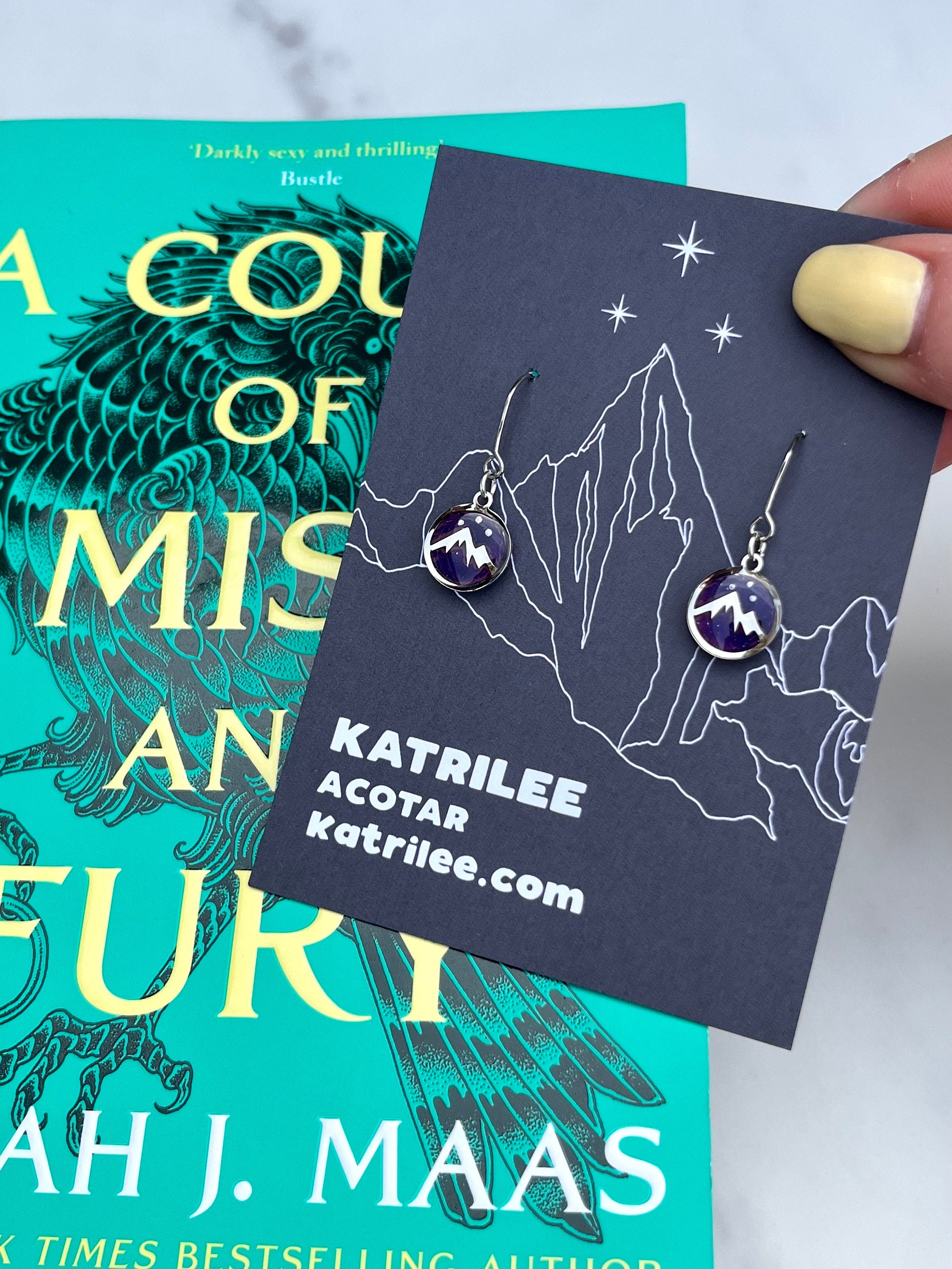 Officially Licenced ACOTAR Velaris Dangle Earrings, City of Starlight Night court Earrings, Rhys and Feyre, Sarah J Maas Bookish Merch