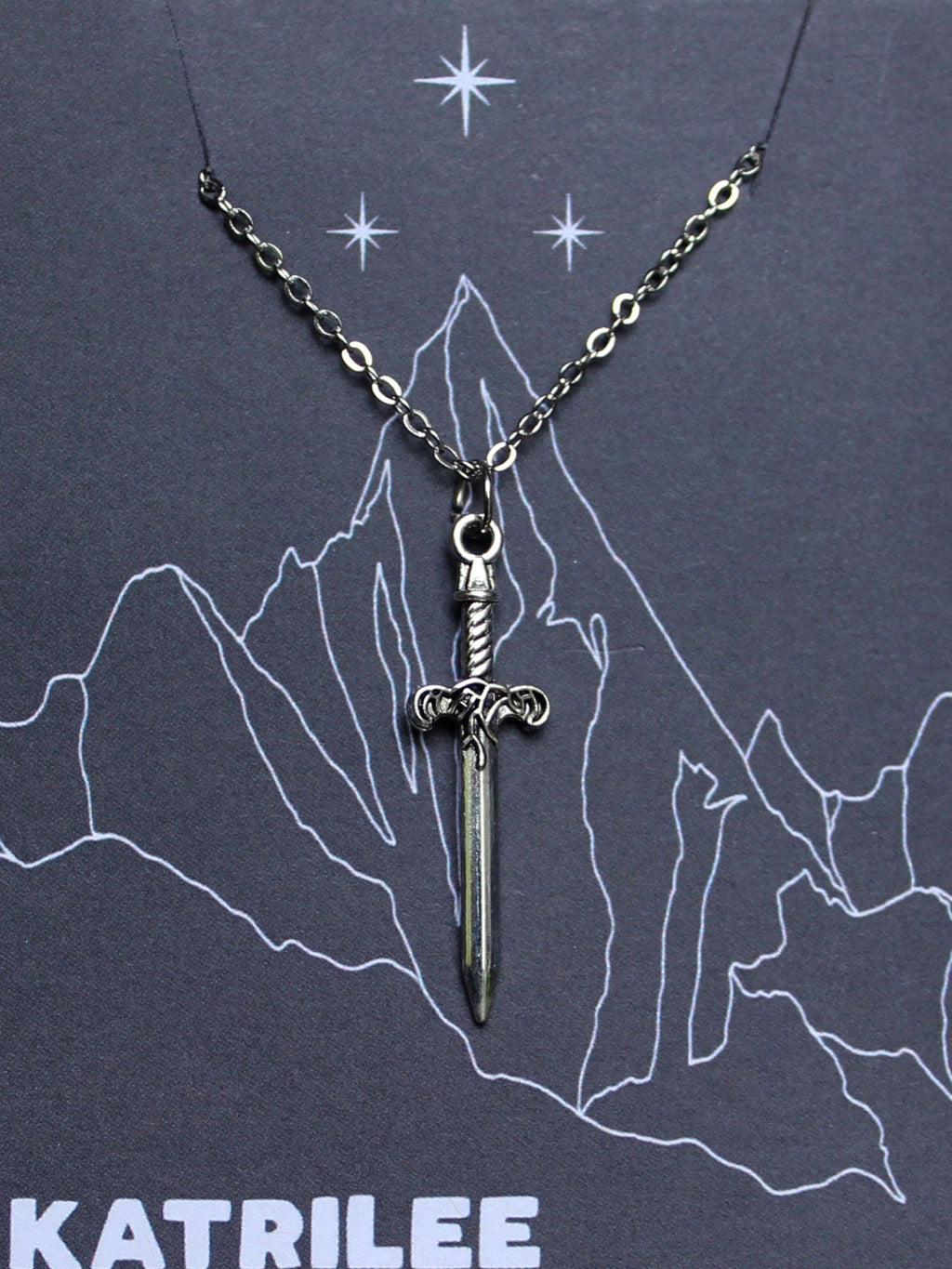 Officially Licenced ACOTAR Nesta Valkyrie Sword Necklace, Surgical Steel, Book Series, Bookish Gifts, A Court of Silver Flames Fantasy Merch