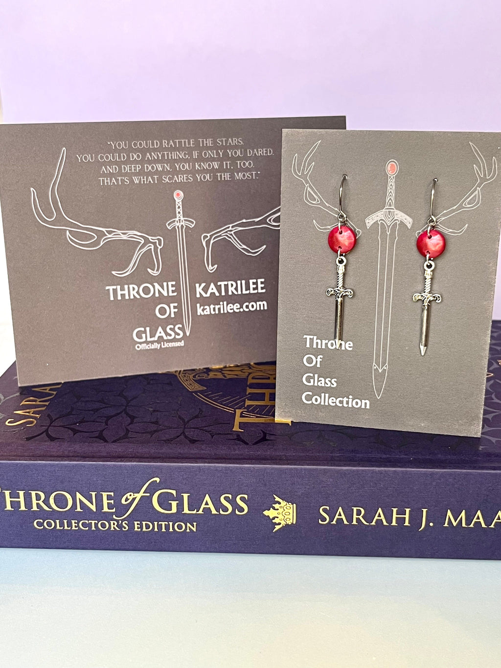 Officially Licenced Goldryn Sword Stainless Steel Earrings, Throne of Glass Merch, Aelin Galathynius, Fantasy Books, Silver, Bookish Gift