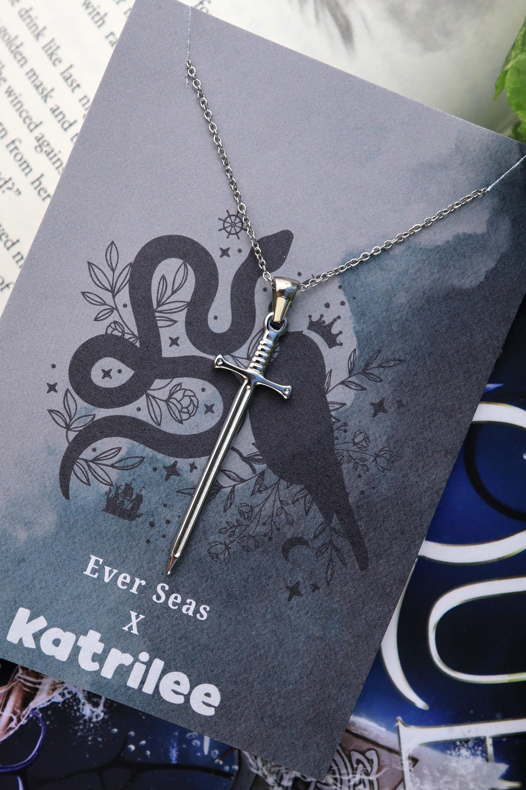 Ever King Sword Pendant Necklace: Stainless Steel Fantasy Jewelry