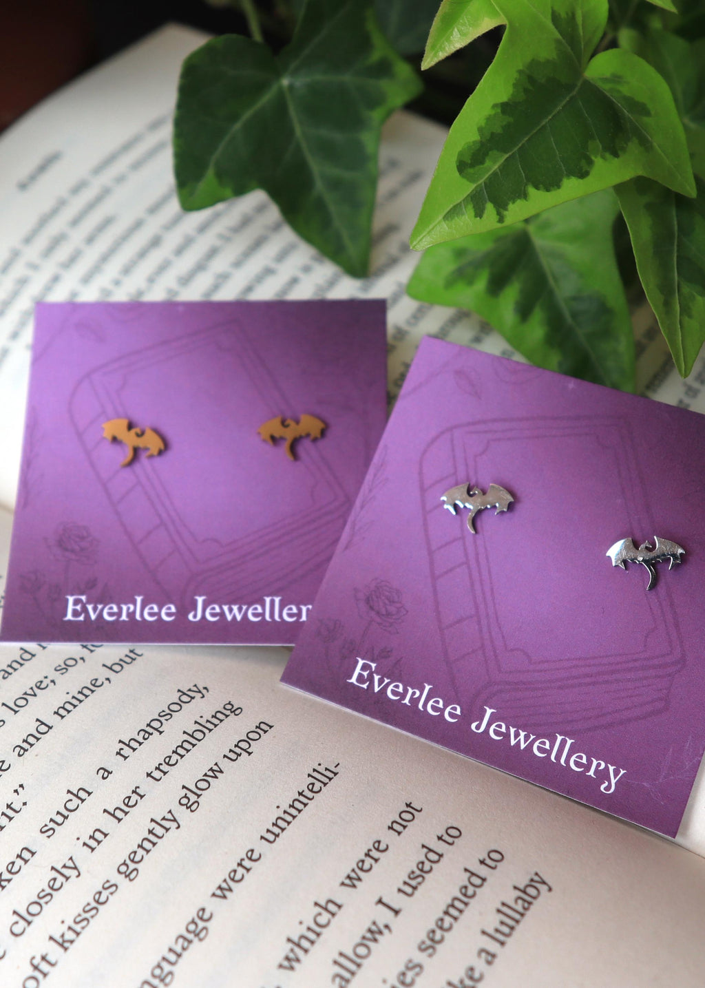 Dragon Stud Earrings, Gold and Silver Hypoallergenic Stainless Steel