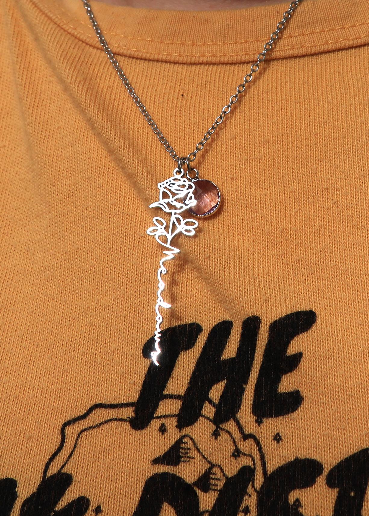 Haunting Adeline Meadows Stainless Steel Gold and Silver Name Necklace, H D Carlton Dark Romance Bookish Merch, Gift For Reader