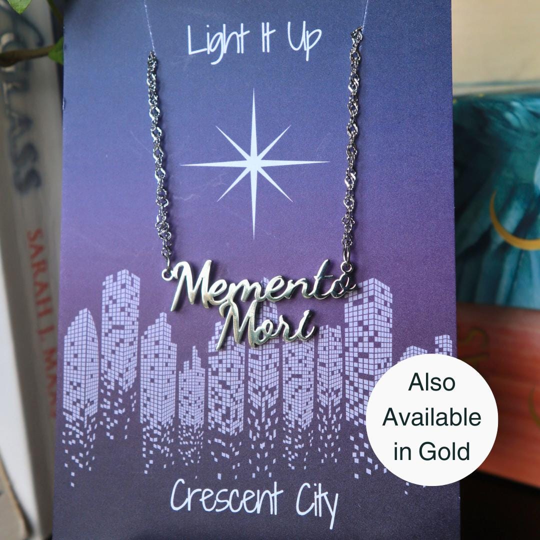 Crescent City Memento Mori Necklace: Officially Licensed Bookish Merch