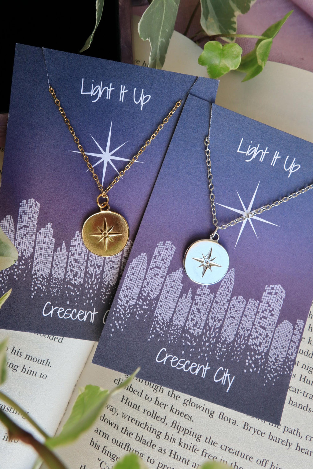 Officially Licenced Crescent City Starborn Coin Necklace, Bryce Quinlan, Gold and Silver, Fantasy Books, Bookish merch, Reader Gift