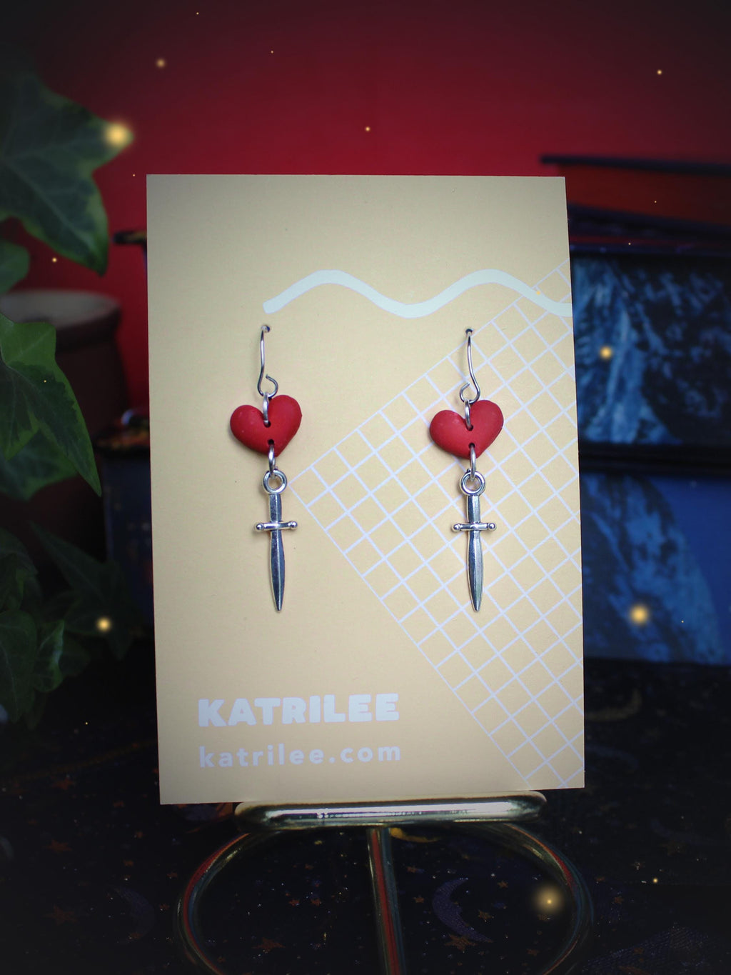 Enemies to Lovers Sword and Heart Stainless Steel Necklace, Black Heart Crystal, Bookish Book Lover Gifts, Romance Readers, Fantasy Gothic