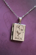 Romance Genre Book Locket necklace, Fantasy Dark Romance Cowboy necklace